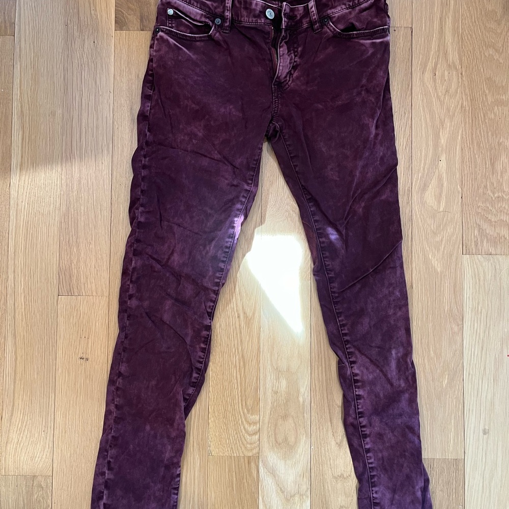 Vino red skinny jean by Ralph Lauren